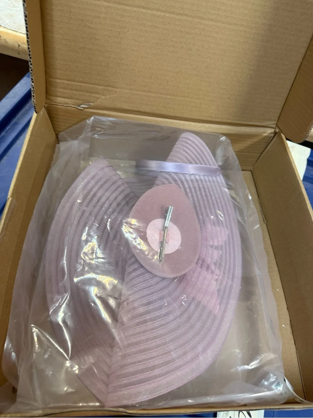 Women's Pink Derby Fascinator Flower Accent Headband
